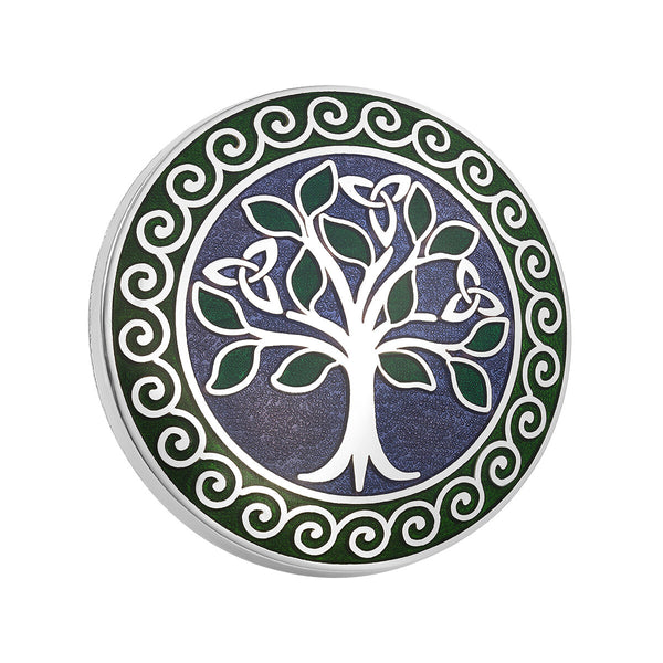Broche Árbol de la Vida Esmaltado Rodiado