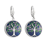 Pendientes del Árbol de la Vida de Esmalte Rodiado