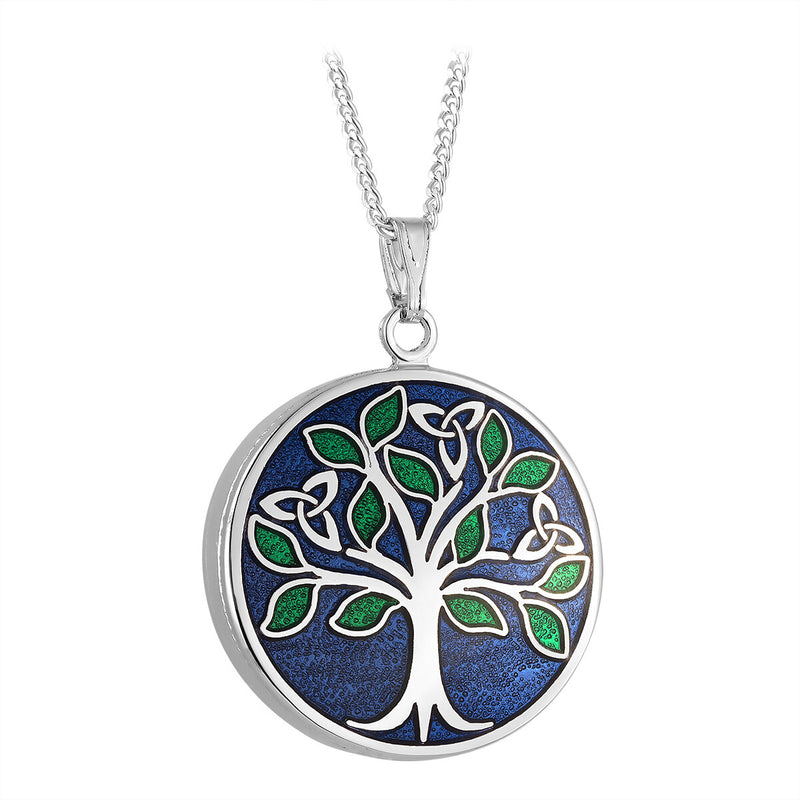 Colgante Árbol de la Vida de Rodio Esmaltado