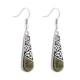 Pendientes largos Rhodium Marble Trinity