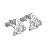 RHODIUM PLATED CELTIC KNOT CUFFLINKS