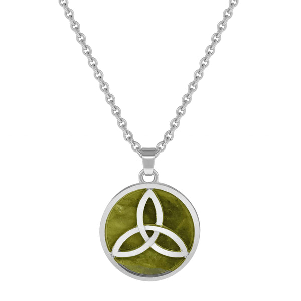 Rhodium Plated Trinity Knot Pendant