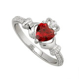 January Claddagh Birthstone Ring