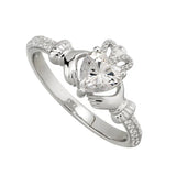 April Birthstone Claddagh Ring