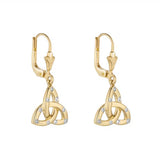 Pendientes de nudo de la Trinidad en oro de 14k