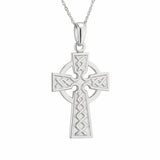 14k White Gold Celtic Cross
