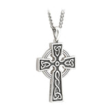 Sterling Silver Double Sided Oxidized Celtic Cross