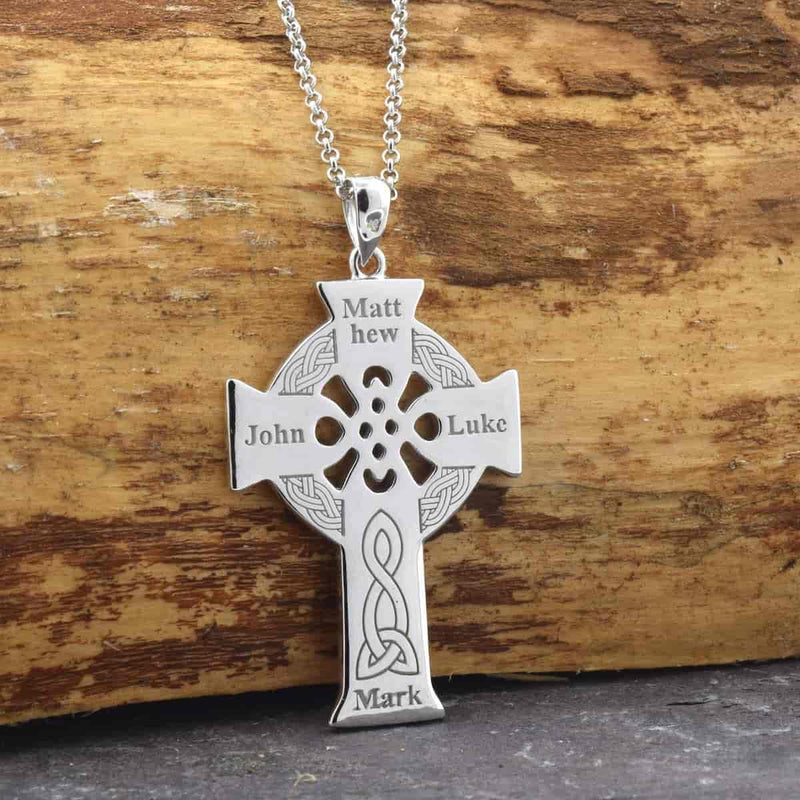 Sterling Silver Apostles Celtic Cross