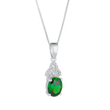 Sterling Silver May Birthstone Trinity Knot Necklace