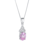 Collar de nudo Trinity de plata de ley con piedra natal de junio