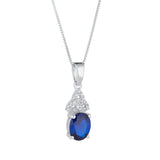 Sterling Silver September Birthstone Trinity Knot Necklace (Copy)