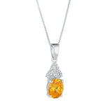 Sterling Silver November Birthstone Trinity Knot Necklace