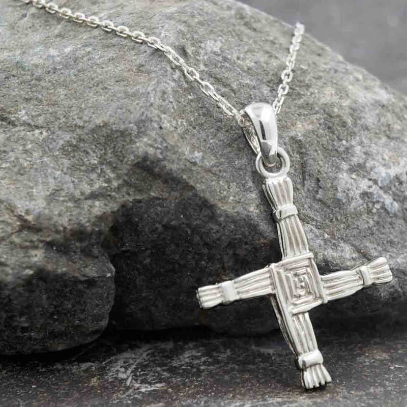 Sterling Silver St. Brigid's Celtic Cross Pendant