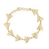 Pulsera Nudo Celta de la Trinidad Bañada en Oro