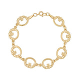 Pulsera Claddagh bañada en oro
