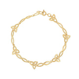 Pulsera Trinity Celta Eslabones Bañada en Oro