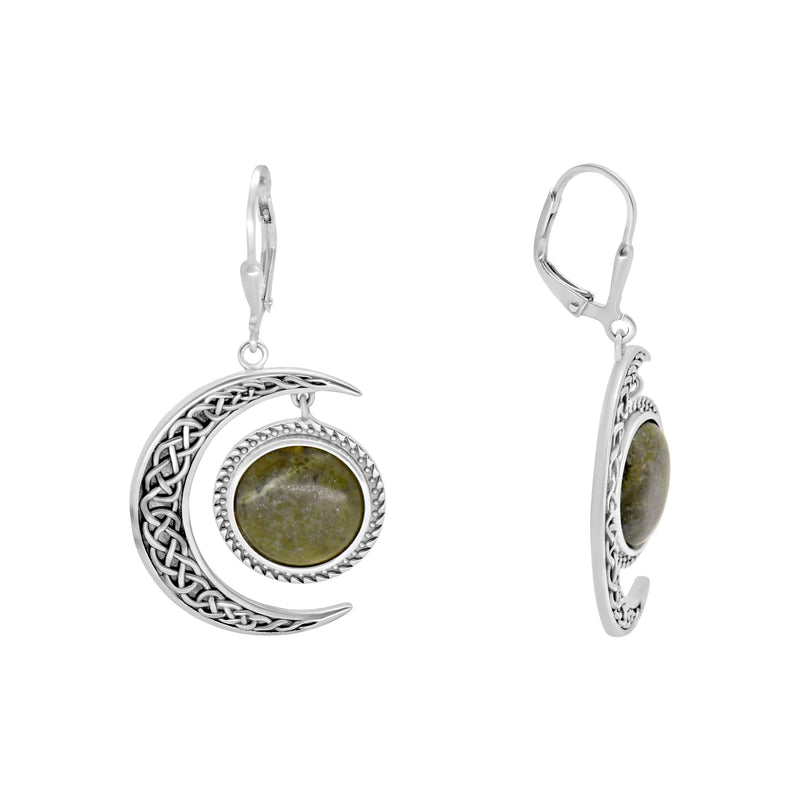 Sun And Moon Connemara Marble Earrings