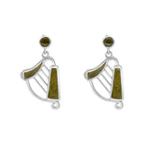 Connemara Marble Harp Earrings