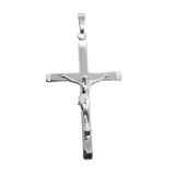 Large Sterling Silver Crucifix Necklace