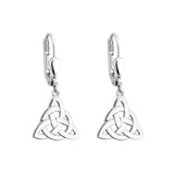 SILVER CELTIC KNOT DROP EARRINGS 1