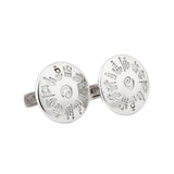 SILVER HISTORY OF IRELAND ROUND CUFFLINKS 2