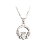 Colgante Claddagh Bañado en Plata