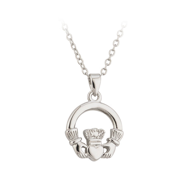 Colgante Claddagh Bañado en Plata