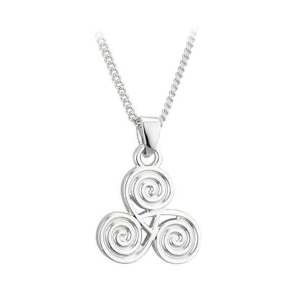 Colgante Espiral Chapado en Plata