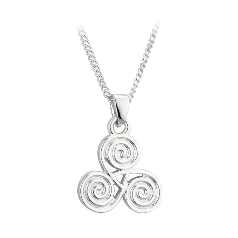 Colgante Espiral Chapado en Plata