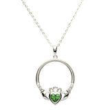 Collar Claddagh con Piedra de Nacimiento - Mayo