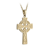 gold celtic cross necklace