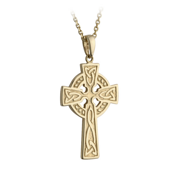 gold celtic cross necklace