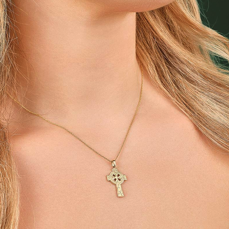 Two-Sided 10k Gold Celtic Cross