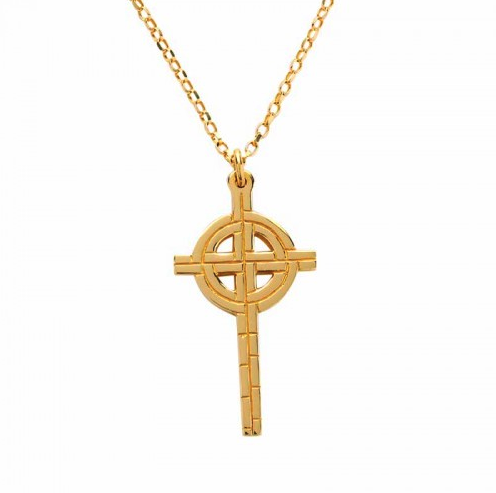 14K Yellow Gold Celtic Cross - Old St Pats Cross Chicago (Copy)