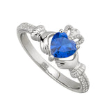 september birthstone claddagh ring