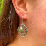 Sun And Moon Connemara Marble Earrings
