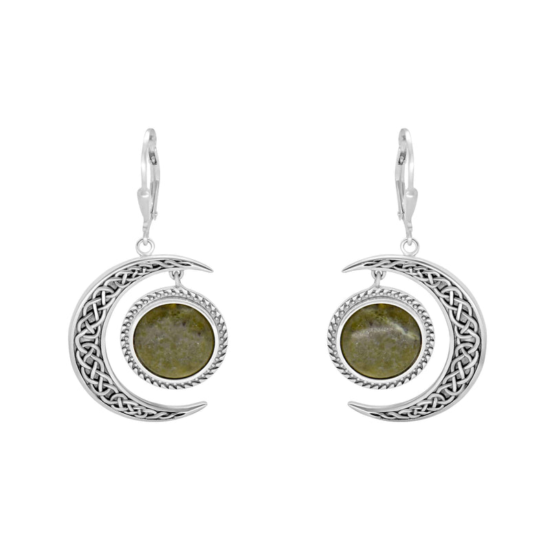 Sun And Moon Connemara Marble Earrings