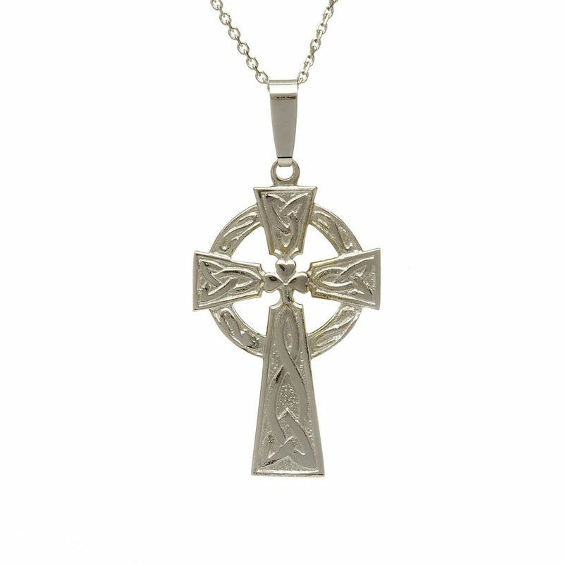 10k Gold Celtic Cross with Shamrock