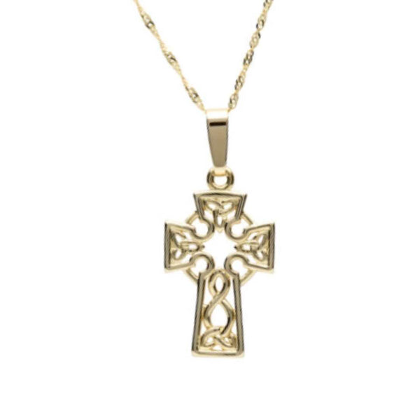 10ct Yellow Gold Knot Work Celtic Cross