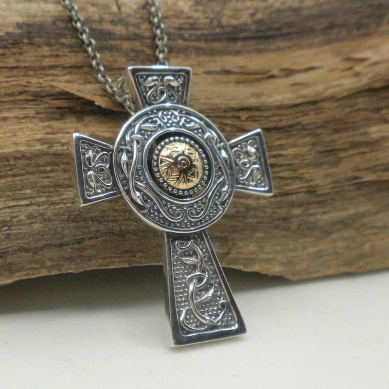 Silver Oxidized Viking Cross