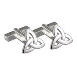 SILVER TRINITY KNOT CUFFLINKS