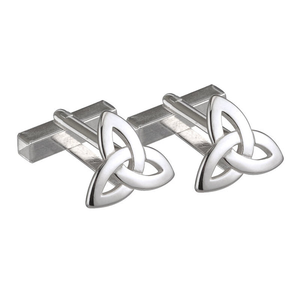 SILVER TRINITY KNOT CUFFLINKS