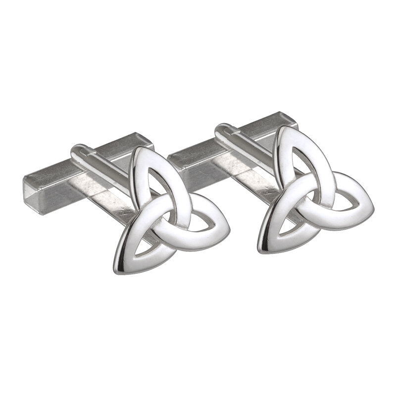 SILVER TRINITY KNOT CUFFLINKS
