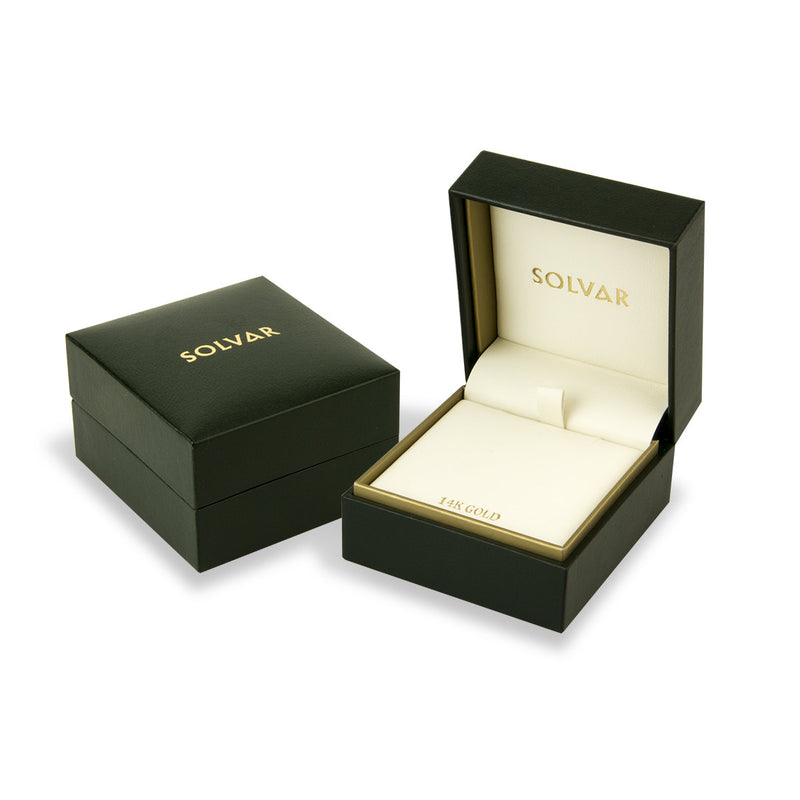 Colgante de Trébol de Oro de 14K con Diamantes y Esmeraldas