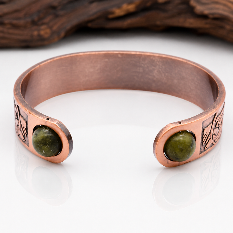 Connemara Marble Bead Copper Effect Irish Bracelet