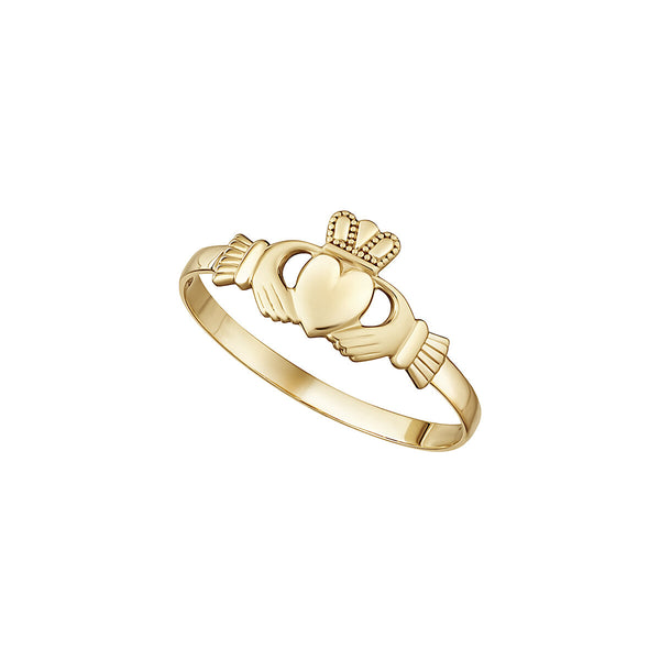 10K Gold Mini Claddagh Ring