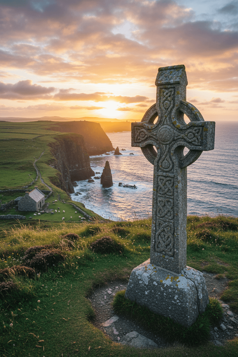 Celtic Cross County Clare Golden Hour