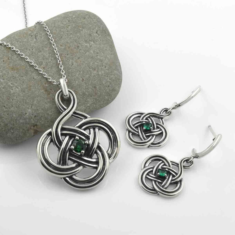 celtic knot earring and necklace 1