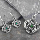 Sterling Silver Celtic Knot Necklace and Earrings