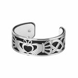 claddagh leather cuff bracelet